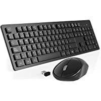 TedGem Teclado y Raton Inalambrico Español- 2.4G Teclado Inalambrico USB Teclado Raton Inalambrico PC Ergonómico Teclado…